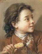 Francois Boucher Boy holding a Parsnip Norge oil painting reproduction